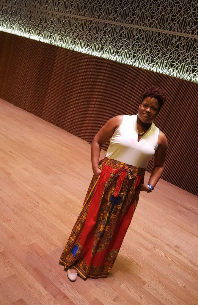 Standing on Oprah's stage (inside the museum's "Oprah Winfrey Theater")